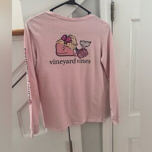 Pink vineyard vines, long sleeved t-shirt